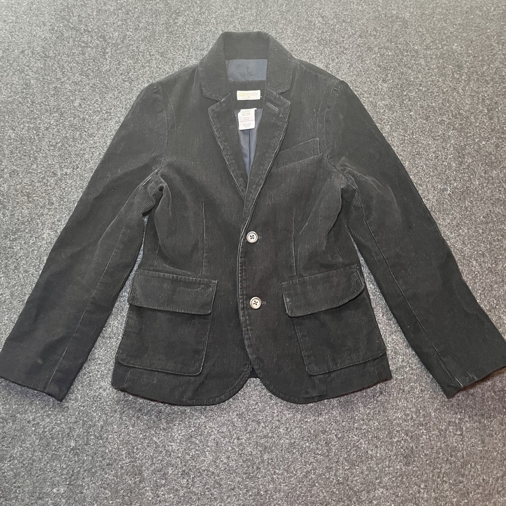 Crew Cut Black Corduroy 2‎ Button Blazer Jacket Boys Size 4/5